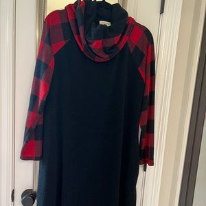 New Without Tags Black and Plaid dress